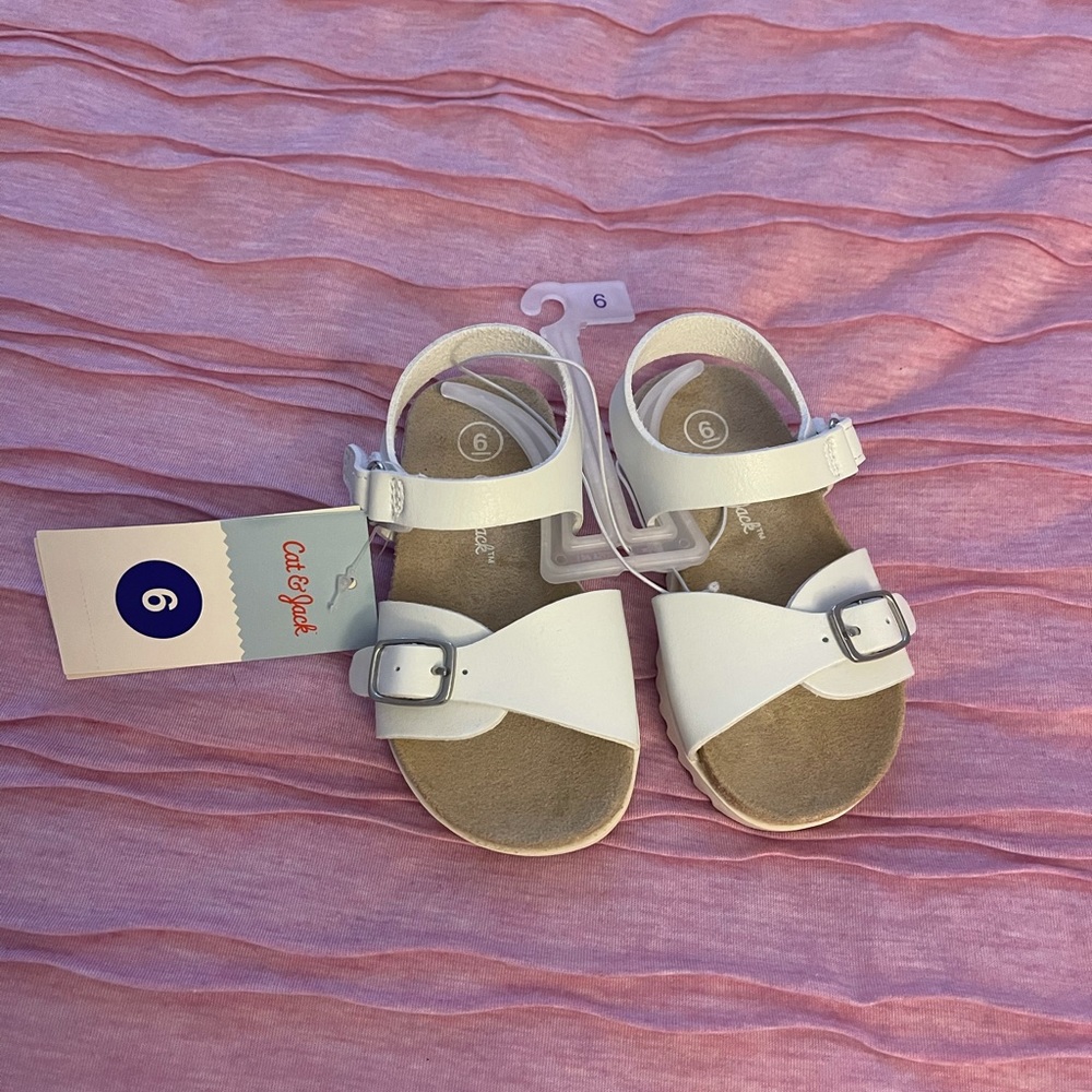 Toddler White Sandals - Cat & Jack
